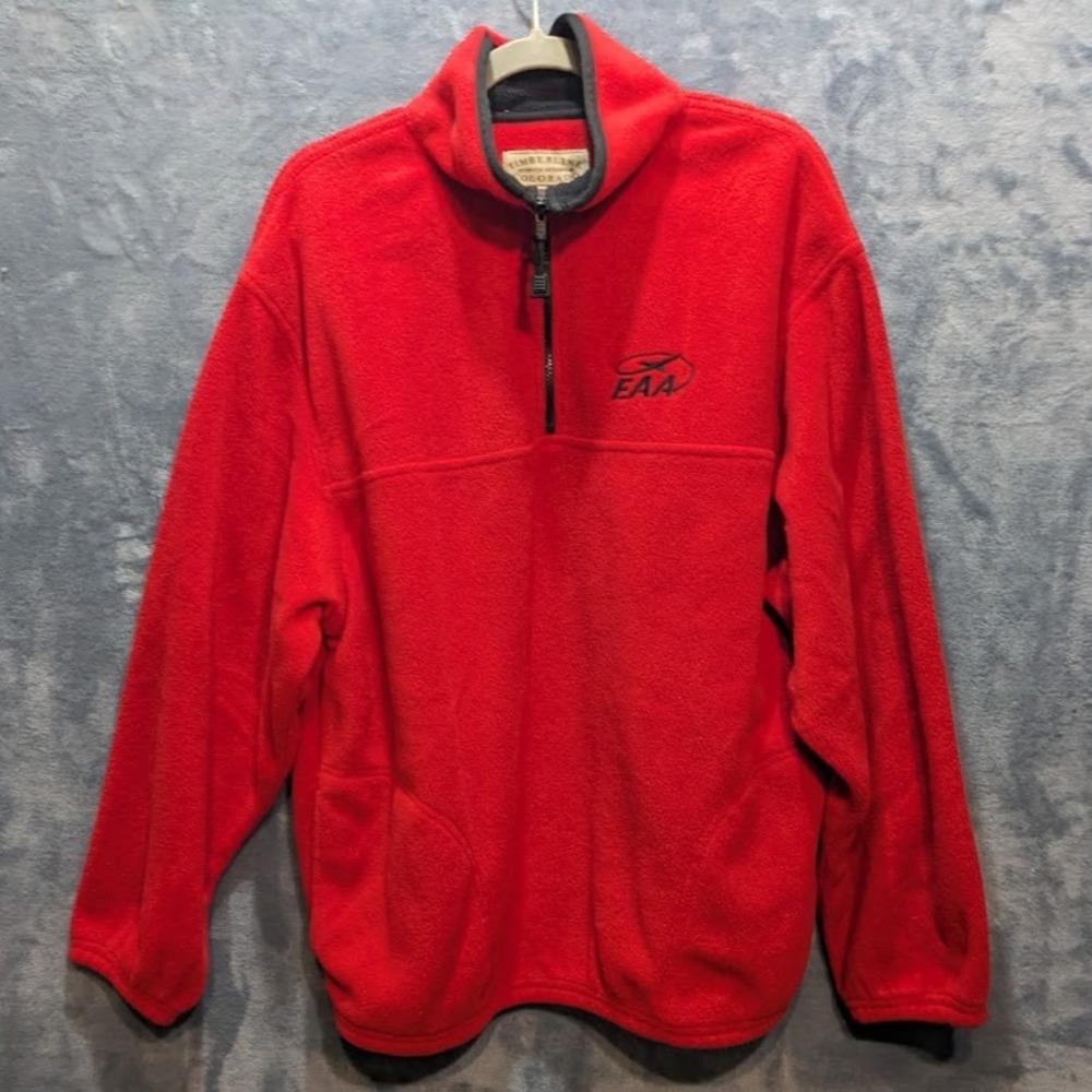 Timberlane Authentic Outerwear Colorado Mens Red Fleece Zip Pullover EAA XL